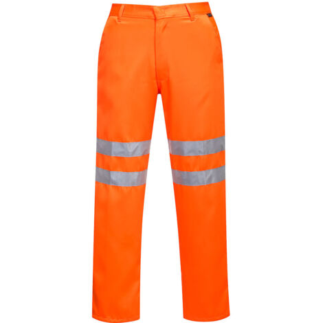 Pantalón Hi-Vis de poliéster y algodón naranja L - FR(46-48) - UK(36-38)