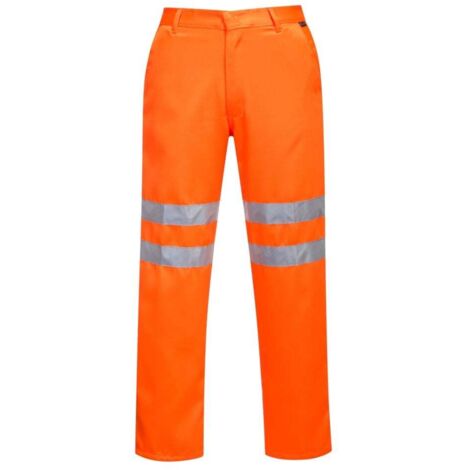 Pantalon Hi-vis Poly-coton Ris  Couleur : Orange Taille Xs - Portwest