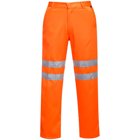 Pantalon Hi-Vis Poly-coton RIS  couleur : Orange taille XS - PORTWEST