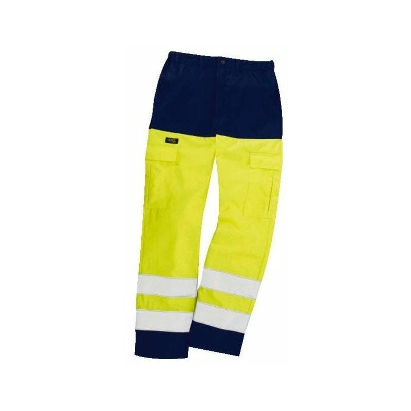 Pantalon hivi workvision orange-bleu entrejame 77 cms - taille 4