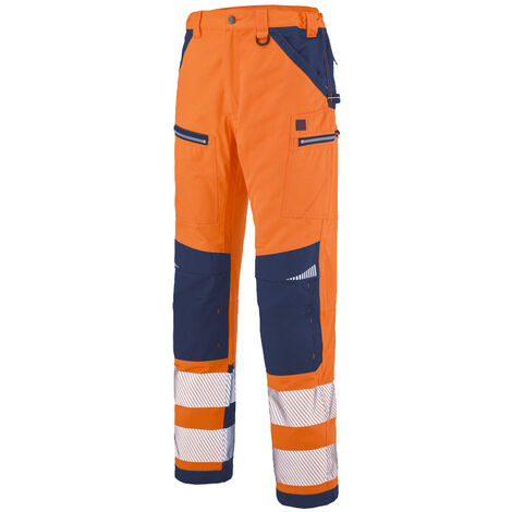 Pantalon homme SPANNER HV orange bleu marine T3 L LAFONT 1ATHHV 6 404 3 L