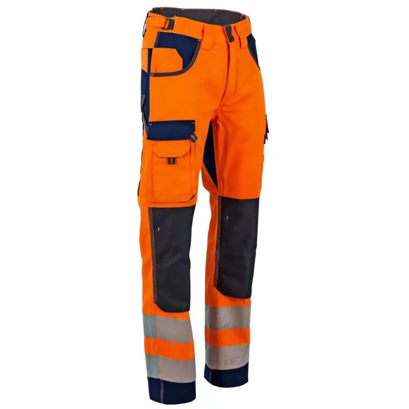 Pantaloni HV con tasche porta ginocchiere in Oxford LMA POLARIZZAZIONE Arancione fluorescente 36