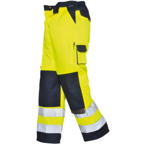 Pantalon HV Lyon couleur : Jaune/Marine taille 4XL - PORTWEST