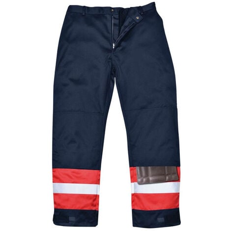 Pantalon ignifugé bicolore antistatique Portwest Bizweld Marine 3XL