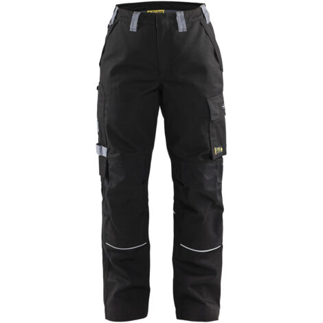 Pantalón ignífugo para mujer 7173 - Negro/Gris L - FR(44) - SE(C42) - Normas