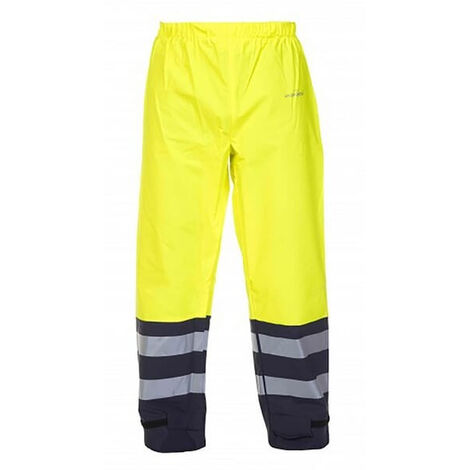 Pantalon imperméable Vale PU élastique haute visibilité jaune taille L HYDROWEAR 014580FYL