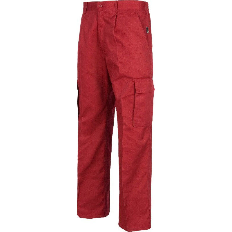 

Pantalón recto multibolsillos con trabillas B1403 | Granate - 44 - Workteam