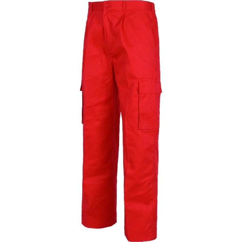 

Pantalón recto multibolsillos con trabillas B1403 | Rojo - 52 - Workteam