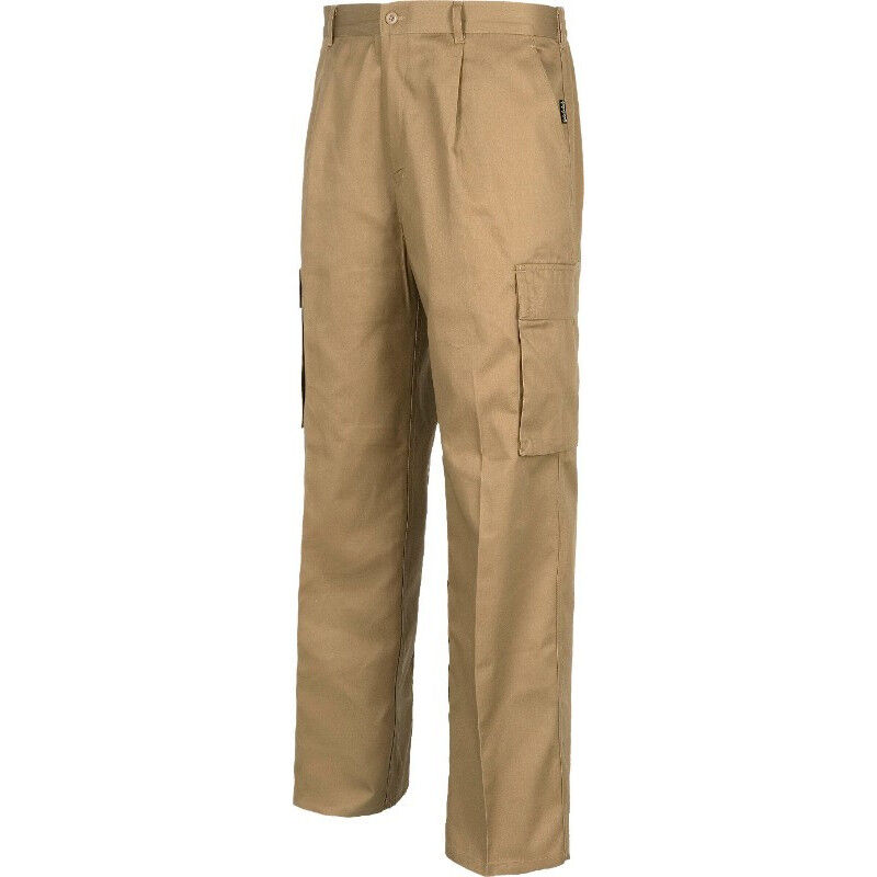 

Pantalón recto multibolsillos con trabillas B1403 | Beige - 38 - Workteam