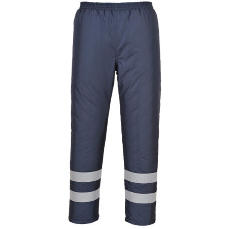 Pantalón industrial de lluvia Iona Lite con forro de alta visibilidad S482 XXL Azul Marino