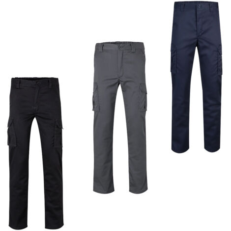 Pantalón industrial forrado stretch multibolsillos corte Slim Fit VELILLA 103015S 52 Azul navy