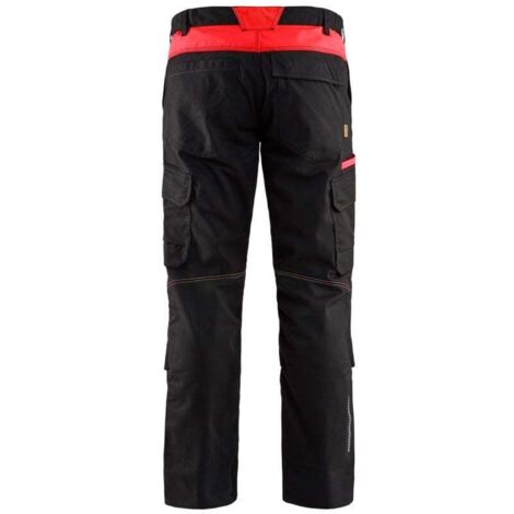 Pantalon industrie avec poches genouillères BLAKLADER STRETCH Noir / Rouge 54