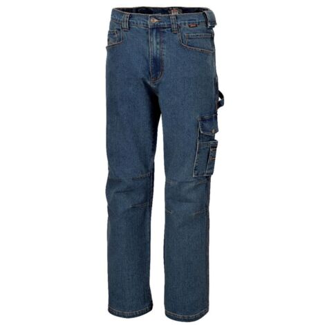 Pantalon jeans de travail élastifié - Bleu/jean 4XL - 50