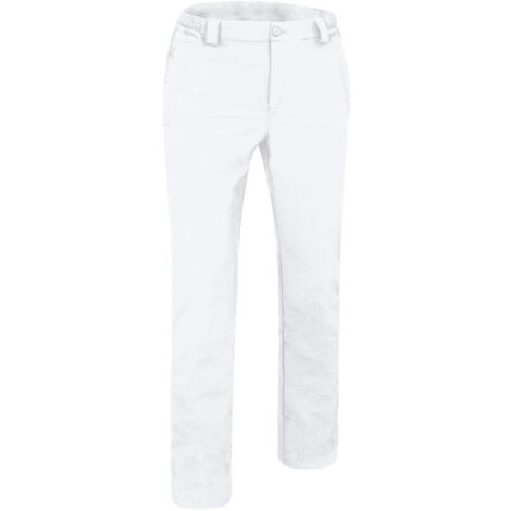 Pantalón largo elástico con bolsillos, de poliamida y poliéster VALENTO GRAHAM XL Blanco