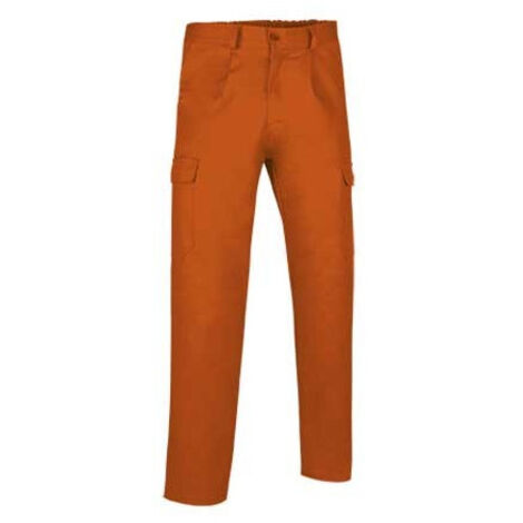 Pantalón largo multibolsillos con pinzas Caster M Naranja fiesta