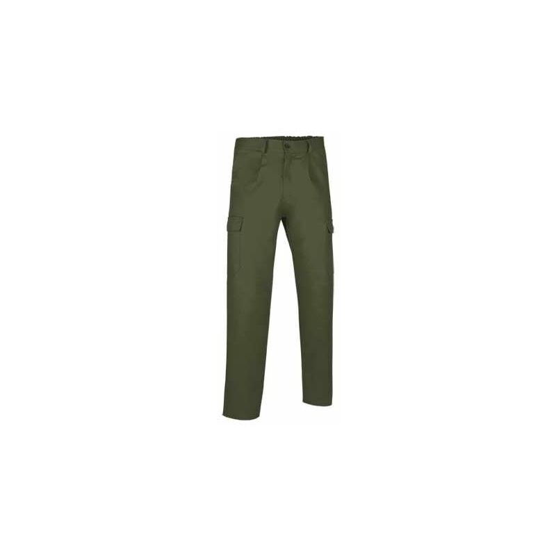 

Pantalón largo multibolsillos con pinzas Caster | M - Verde militar - Valento