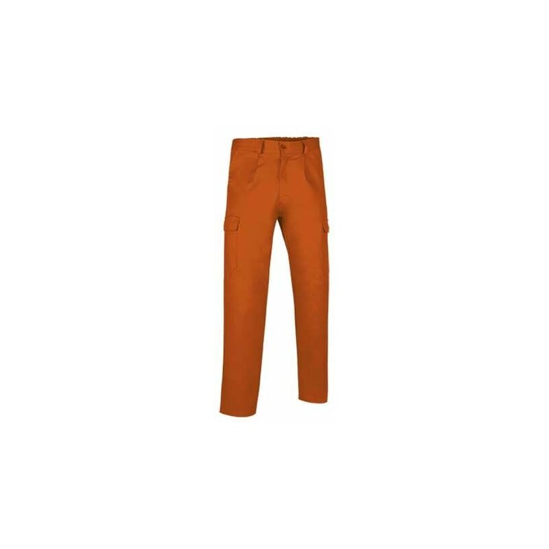 

Pantalón largo multibolsillos con pinzas Caster | M - Naranja fiesta - Valento