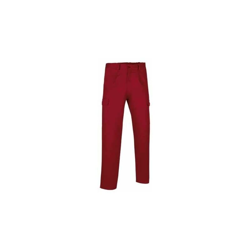 

Pantalón largo multibolsillos con pinzas Caster | M - Rojo loto - Valento