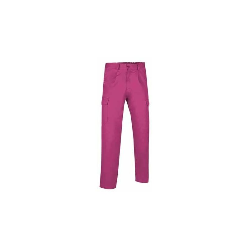 

Pantalón largo multibolsillos con pinzas Caster | L - Rosa Magenta - Valento