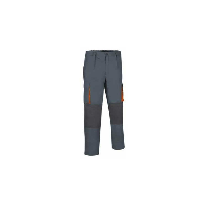 

Pantalón multibolsillos en colores combinados Darko | S - Gris cemento / Gris carbón / Naranja fiesta - Valento