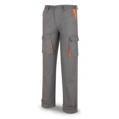 Pantalón MARCA PL SUPER TOP 488PSUPTOPG gris en Algodón de 270 g. Multibolsillos T-.38