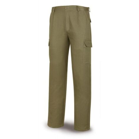 Pantalón MARCA PL TOPLINE 488PTTOPBE beige poliester/algodón de 245g MultibolsilloS T-40