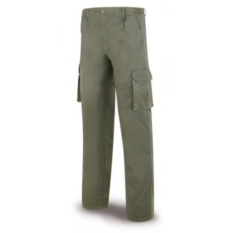 Pantalón MARCA PL TOPLINE 488PTTOPG Gris poliester/algodón de 245g MultibolsilloS T-62