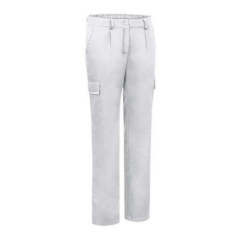 Pantalón mujer largo multibolsillos VALENTO Advance XS Blanco