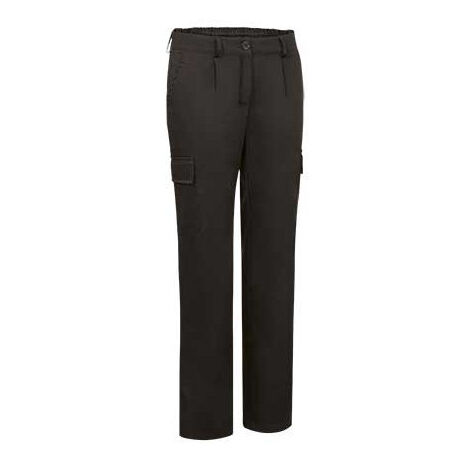 Pantalón mujer largo multibolsillos VALENTO Advance XS Negro