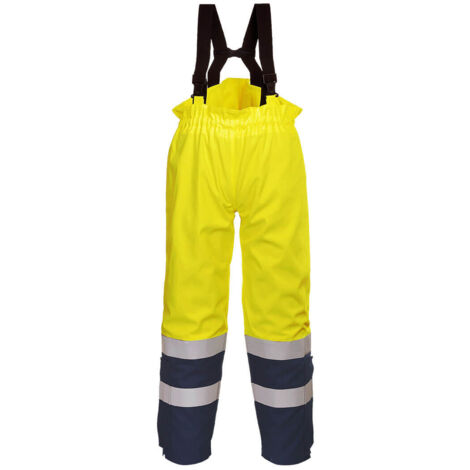 Pantalon multi-normes arc électrique et haute visibilité Portwest Bizflame Multiriques Jaune / Marine L
