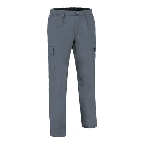 Pantalón multibolsillos con pinzas, en tejido canvas resistente Ronda VALENTO XL Gris cemento