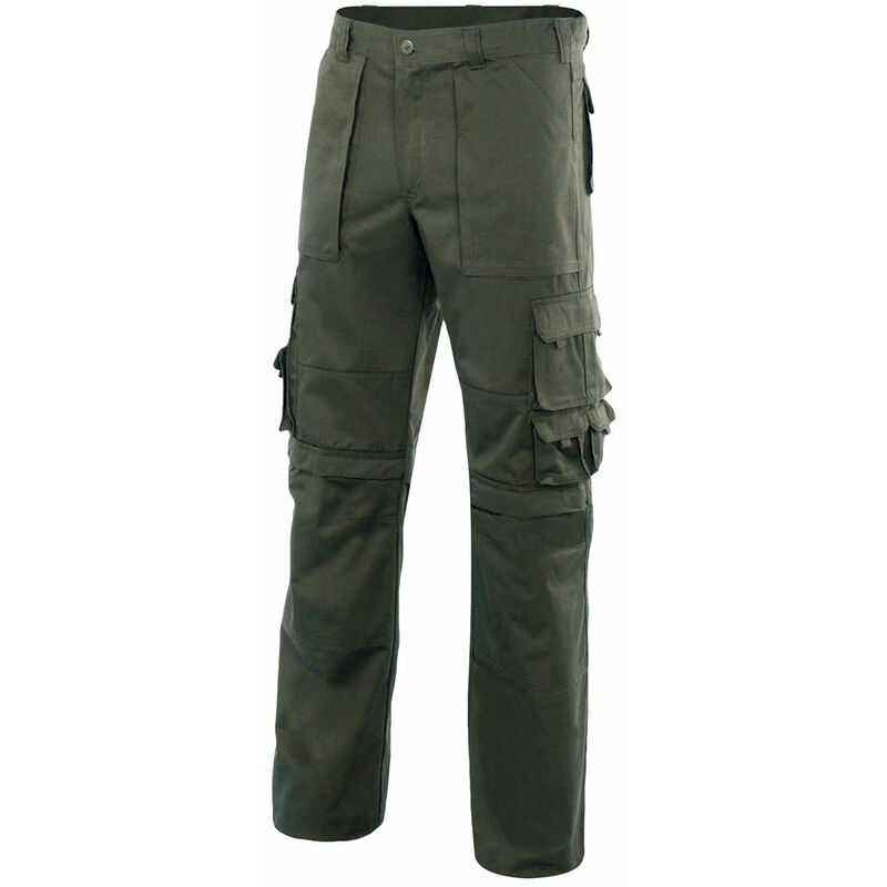 

PANTALÓN MULTIBOLSILLOS CON REFUERZO DE TEJIDO Verde Caza S
