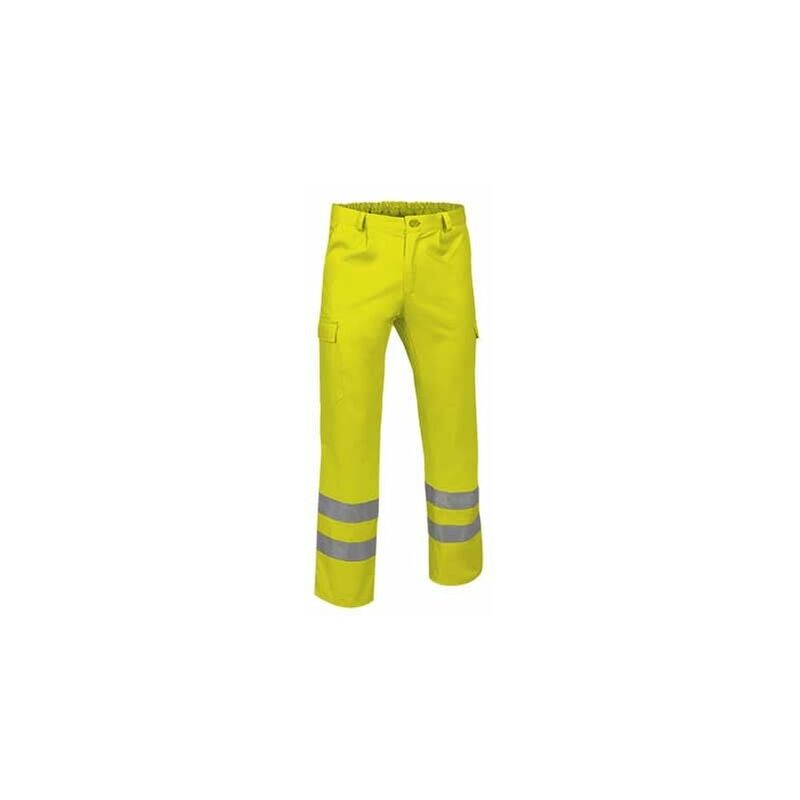 

Valento - Pantalón multibolsillos de alta visibilidad - EN 20471 Train | XXL - Amarillo fluor