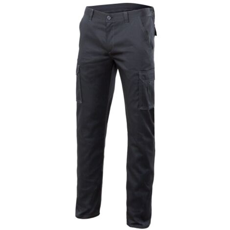 Pantalón multibolsillos de corte Slim Fit con goma elástica VELILLA Serie 103001 42 Negro