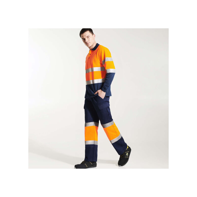 

Pantalón multibolsillos de invierno SOAN HV9301 | 44 - Azul Marino/Naranja Fluor