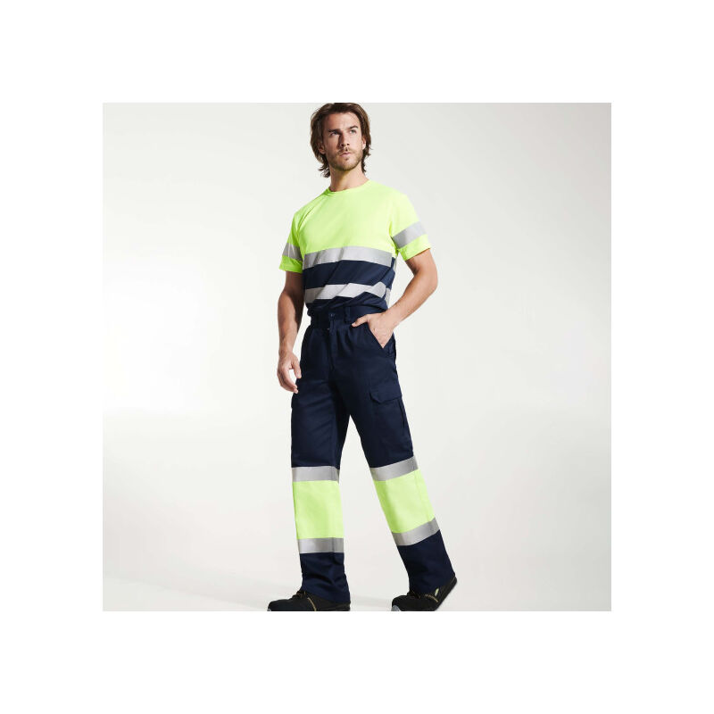

Pantalón multibolsillos de verano NAOS HV9300 | 44 - Marino/Amarillo Fluor