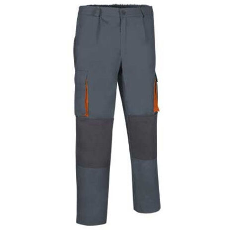 Pantalón multibolsillos en colores combinados Darko M Gris cemento / Gris carbón / Naranja fiesta
