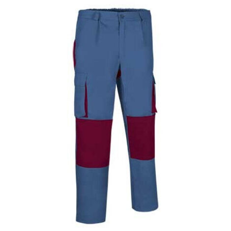 Pantalón multibolsillos en colores combinados Darko XXL Azul roman / Granate caoba