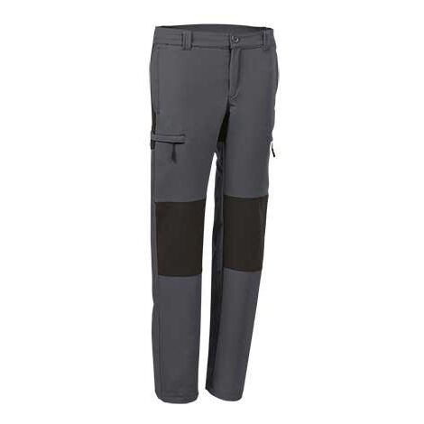 Pantalón multibolsillos en tejido técnico  VALENTO Dator M Gris/Negro