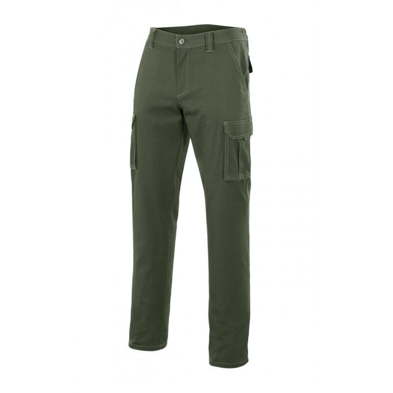 

Pantalón multibolsillos de corte Slim Fit con goma elástica Serie 103001 | 44 - Verde caza - Velilla