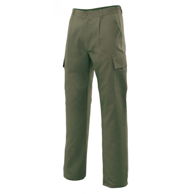 

Pantalón básico industrial con bolsillos de parche tapeta y velcro Serie 31601 | 56 - Verde caza - Velilla