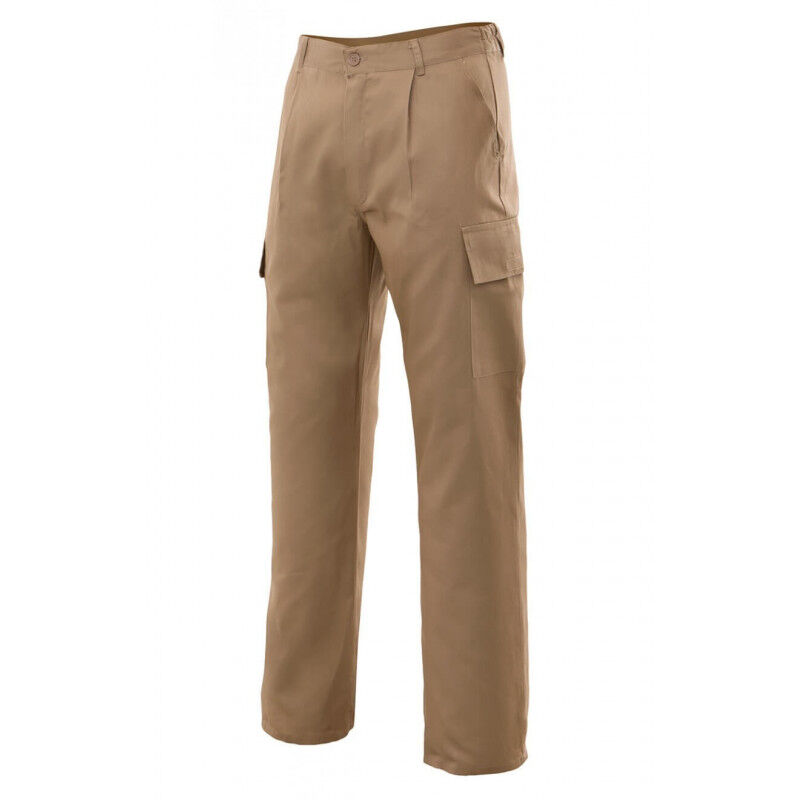 

Pantalón básico industrial con bolsillos de parche tapeta y velcro Serie 31601 | Beige - 44 - Velilla