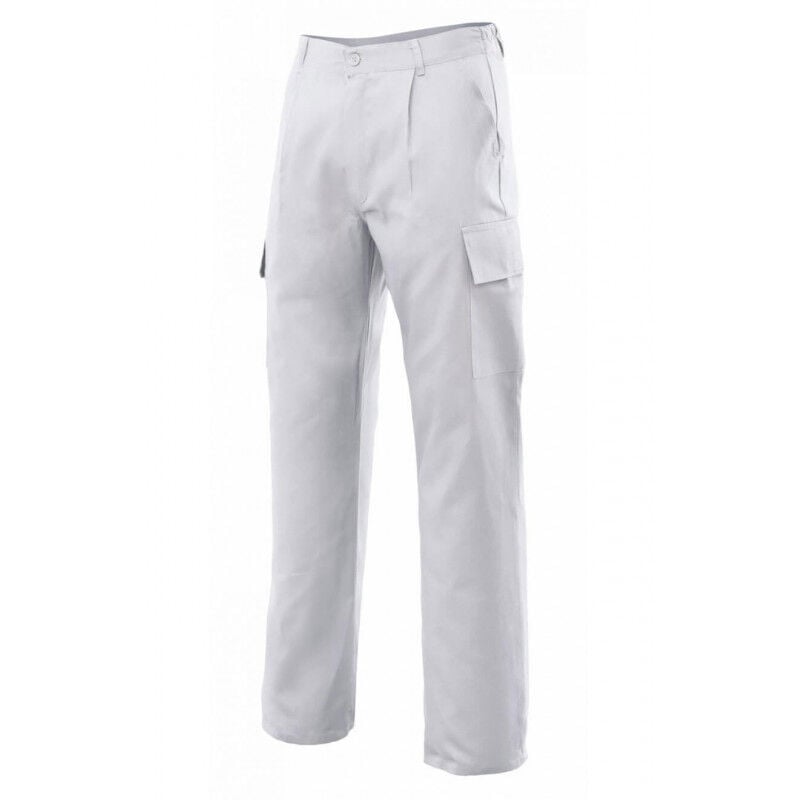 

Pantalón básico industrial con bolsillos de parche tapeta y velcro Serie 31601 | Blanco - 60 - Velilla