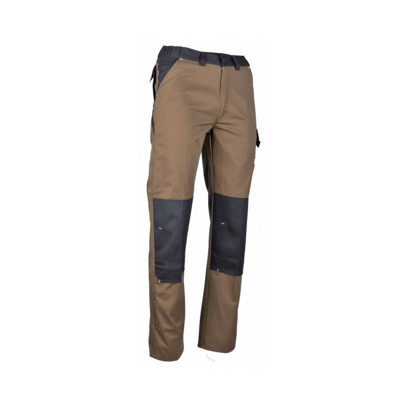 Pantalon renforcé aux genoux châtaigne/gris sombre LMA - Couleur Châtaigne/Gris sombre - Taille Vêtement 42
