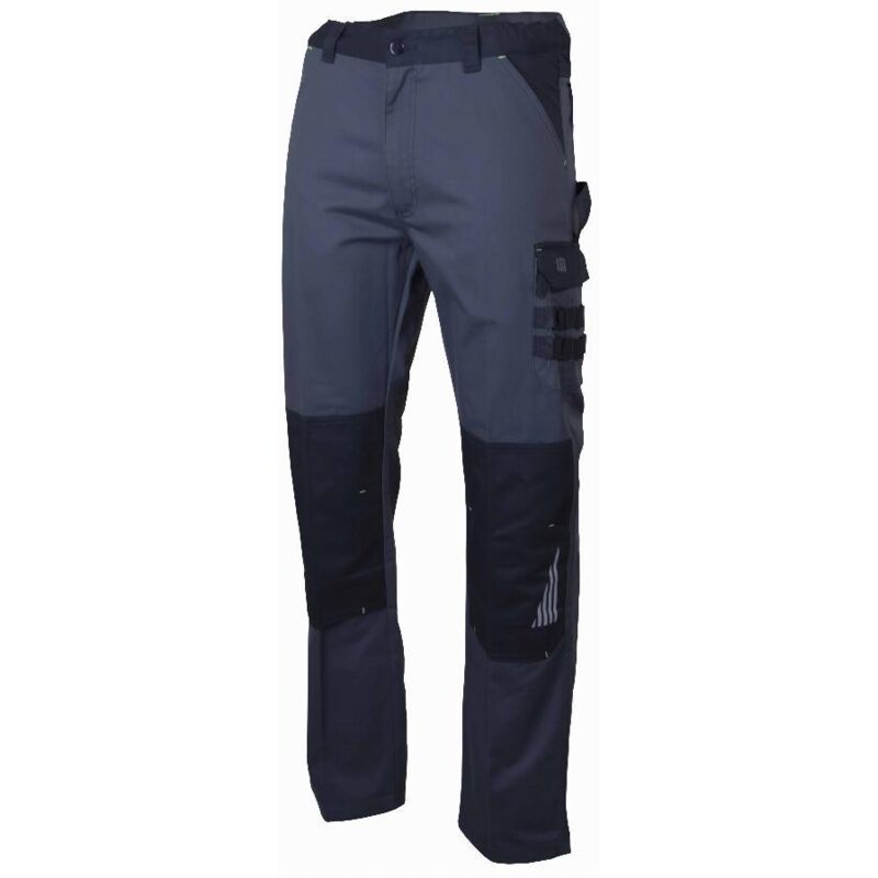 Lebeurre - Pantalon de travail lma sulfate taille 58 gris sombre/noir multipoches zéro métal