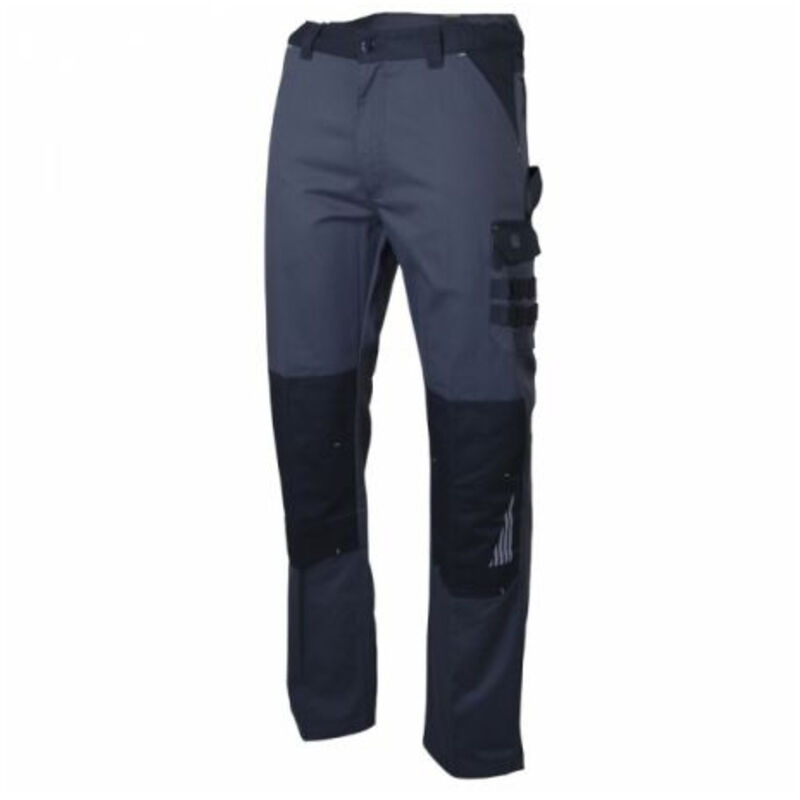 Lebeurre - Pantalon de travail lma sulfate taille 56 gris sombre/noir multipoches zéro métal