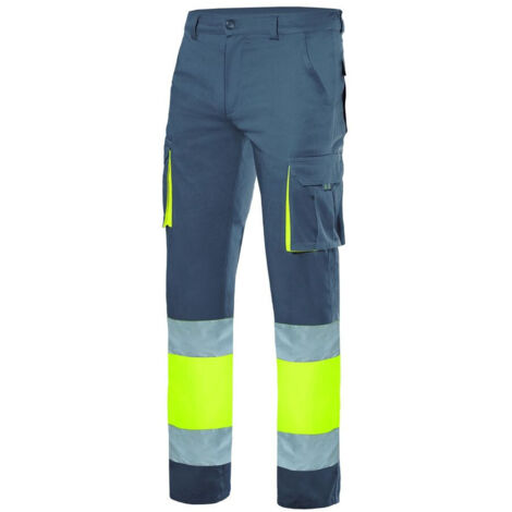 Pantalon multipoches bicolore haute visibilité VELLILA Gris Foncé / Jaune 3XL
