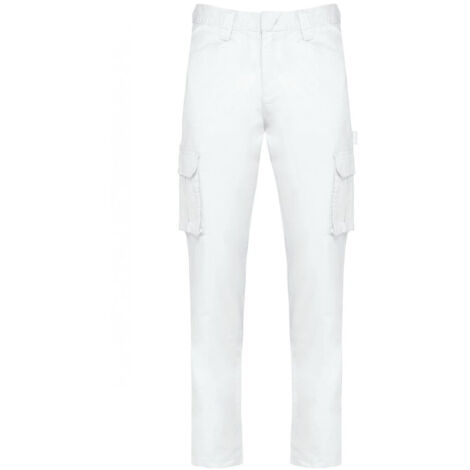 Pantalon multipoches écoresponsable WK. Designed To Work Blanc 4XL