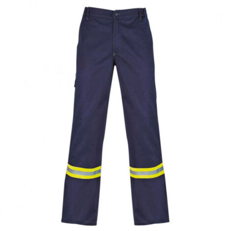 Pantalón multiprotección alta visibilidad, ignífugo, anti arco eléctrico y antiestático azul marino TROMSO SAFETOP - ARAPRO 136 XL