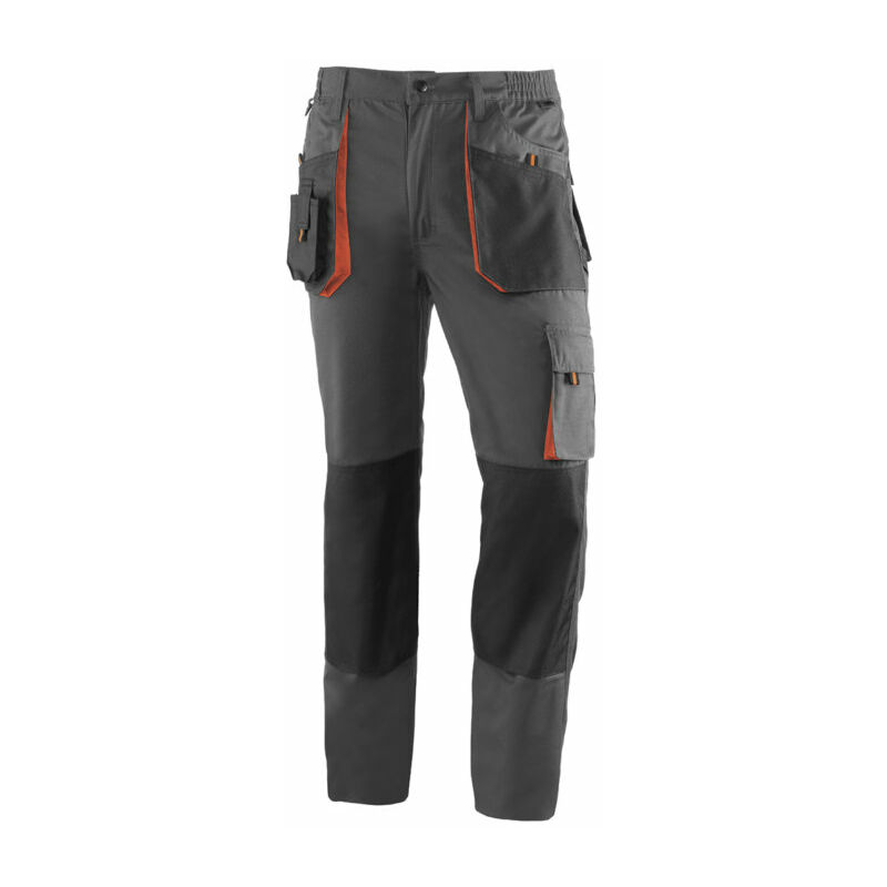 Pantalon coton polyester haut de gamme bicolore t xxl gris / noir / orange - 961-XXL
